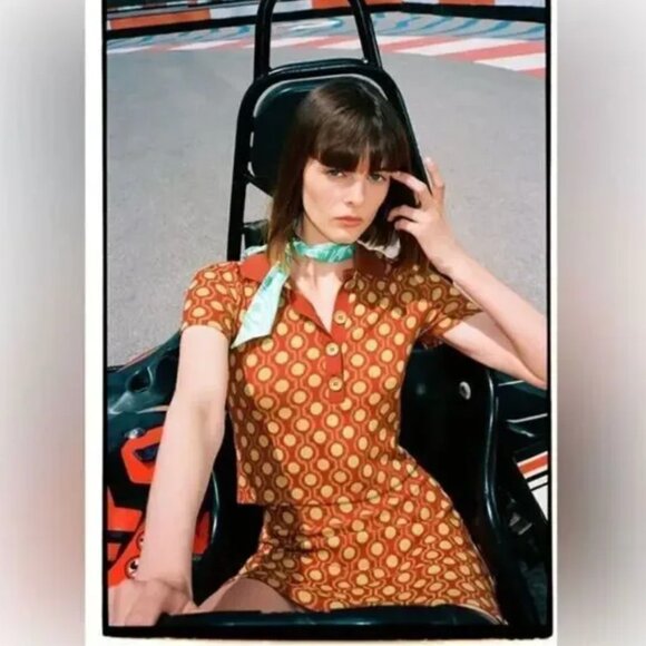 ZARA new NWT GEOMETRIC PRINT SKIRT - medium - Picture 1 of 5